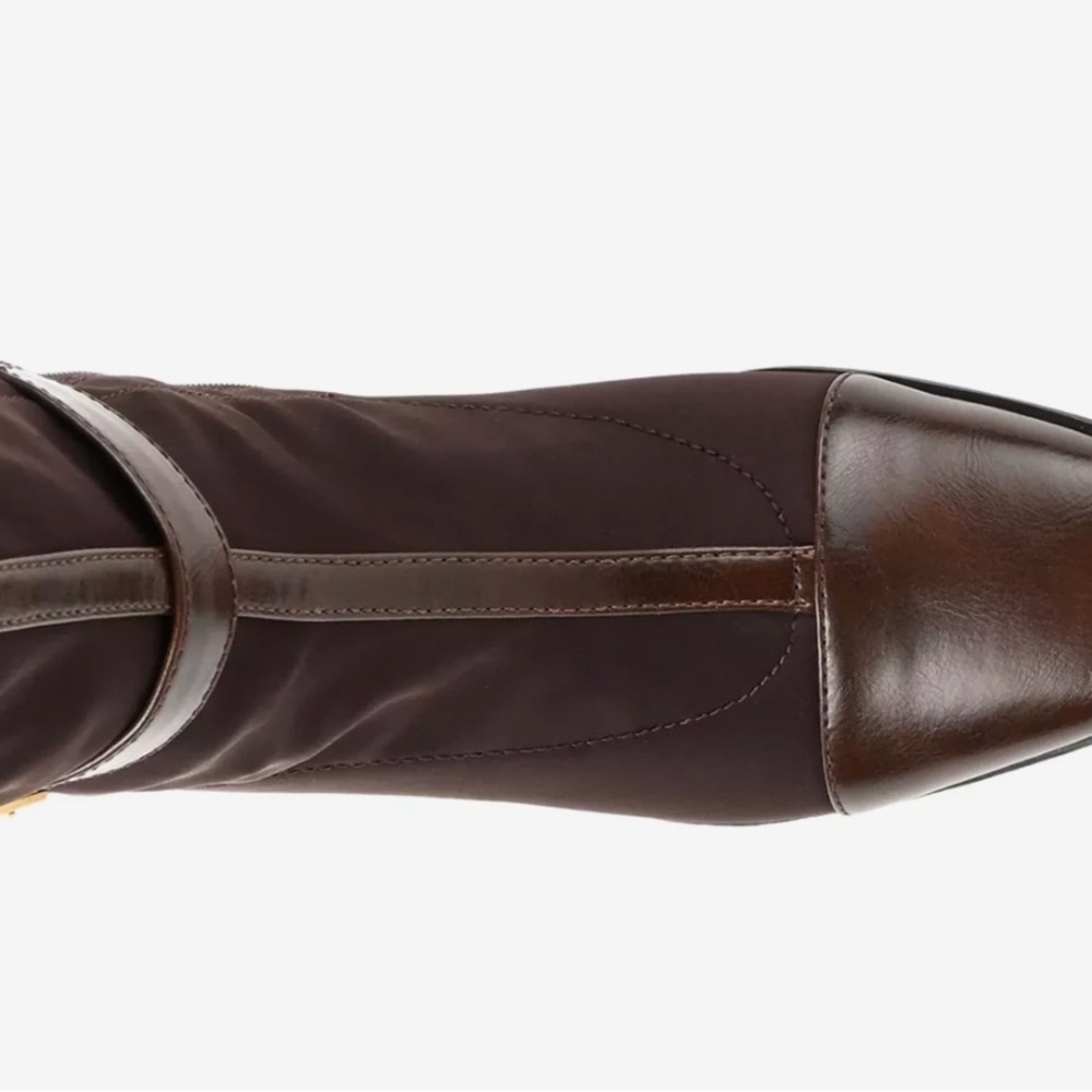 Journee Collection Gaibree Riding Knee-High Chunky Heel Boot Size 7.5WC Calf 14” - Picture 9 of 13
